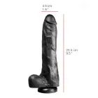 Dildorama 515 Line reālistisks dildo – 24 cm (9.5″) – melns — Foto 3