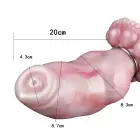 Kiotos Monstar Dildo Beast 92 – piepūšams rozā un balts – 20 cm (8″) Foto 8