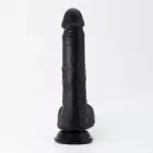 Inviktus vedelast silikoonist dildo – 22 cm (8.7″) – Must — Foto 2