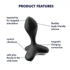Satisfyer Game Changer vibrējošs anālais spraudnis – 11.5 cm (4.5″) – Melns — Foto 3