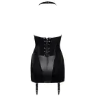 Костюм-платье Dominatrix с бретелями на шее и подвязками – чёрное – XL — Фото 11