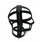 Black Leather Head Cage with Zipper — Photo 1