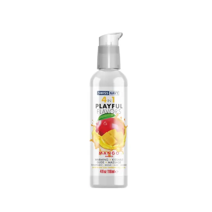 Swiss Navy 4-in-1 Flavored Lubricant – Mango – 118 ml