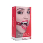 Ouch! Adjustable XL Ring Gag with Leather Straps – Black — Photo 2