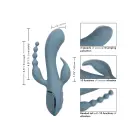 Triple Ecstasy Rabbit Vibrator – Grey — Photo 4