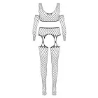 Fantasy 3-Piece Lingerie Set with Top, Suspender Tights and Sleeves – Black – S/M — Photo 6