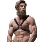 Fetish Submissive Attitude Men's Adjustable Chest Harness Vegan Leather – Black – One Size — Photo 4