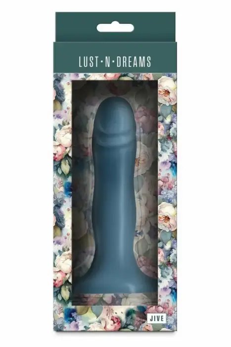 LUST-N-DREAMS JIVE OCEAN – фаллоимитатор из жидкого силикона с присоской – цвет океана – 16,3 см