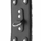 Darkness Adjustable Black Leather Handcuffs with Soft Lining — Photo 2