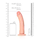 Išlenktas realistiškas dildo su siurbtuku – 22.5 cm (8.5″) – Kūno spalva Photo