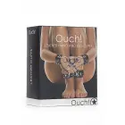 Ouch! Leather Hand and Leg Cuffs – Black — Photo 2