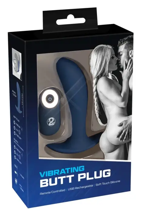 Vibrating Butt Plug – 12 cm – Black