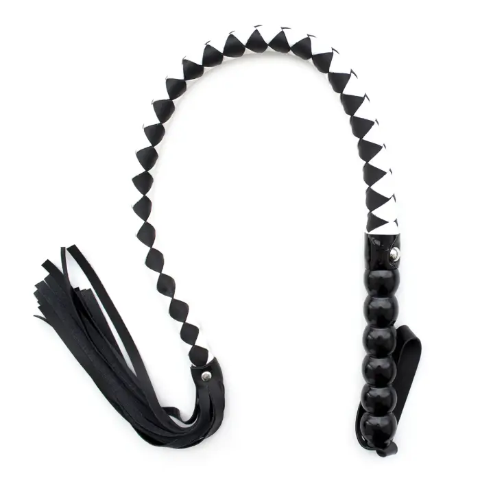 Mahogany Short Whip – Black & White – 85 cm