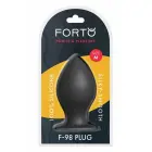FORTO F-98 Cone Anal Plug with Suction Base – M – Black — Photo 1