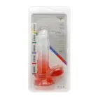 Kiotos Cox krāsains dildo – 18 cm (7″) – Caurspīdīgs/Sarkans — Foto 9
