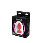 Südamekujuline anaaltapp – S – 7 cm (2.8″) – Punane — Foto 3
