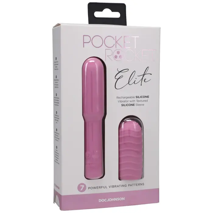 Elite мини-вибратор со сменной насадкой – 10 cm (4″) – розовый
