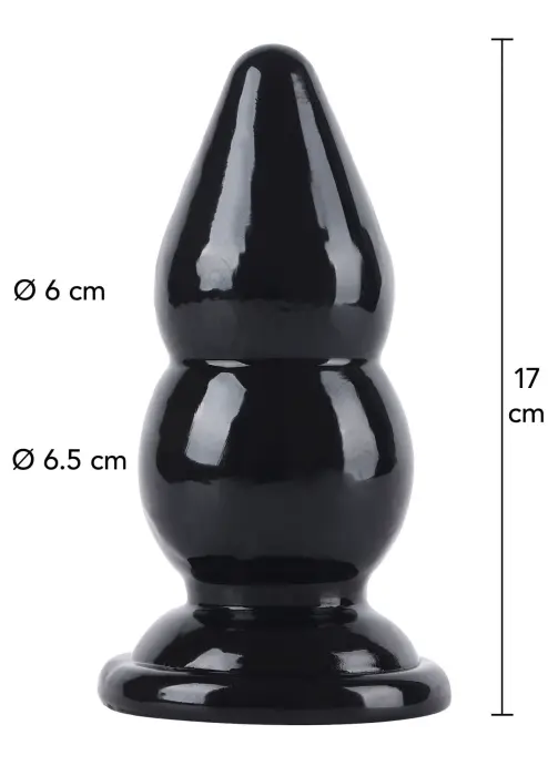Extreme анальная пробка с шариками – 17 cm (6.7″) – Черный