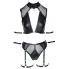 Cottelli BONDAGE матовый чёрный комплект топа и трусиков с системой фиксации – XL — Фото 5