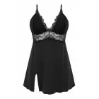 Christine Pixy Babydoll Black - Elegant Sheer Panel Nightwear — Фото 3