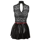 Cottelli PARTY wetlook ja pitsist minikleit – must/punane – L — Foto 10