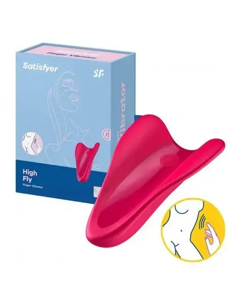 Satisfyer High Fly пальчиковый вибратор – 18 cm (7″) – красный