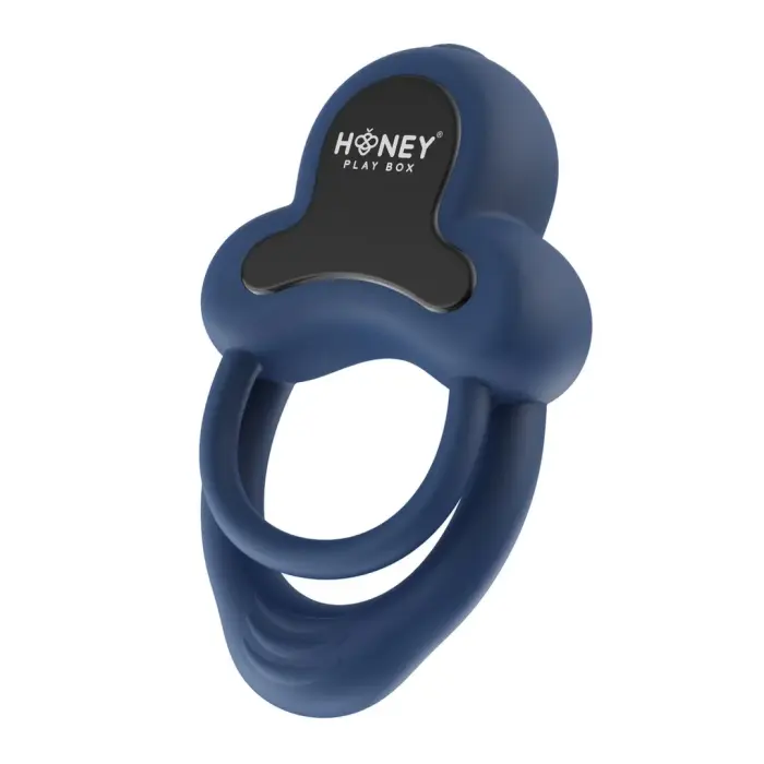 HoneyPlayBox Anello Blue App-Controlled Dual Ring with Vibrating System