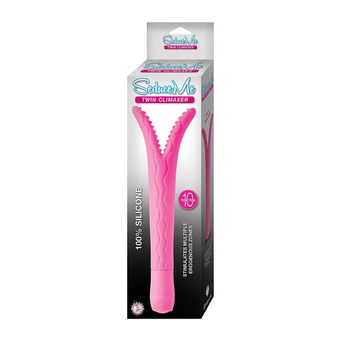 Seduce Me Twin Climaxer Vibraator – 25 cm (9.75″) – roosa