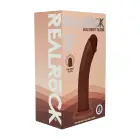 Divu blīvumu silikona izliekts reālistisks dildo ar piesūcekni – brūns – 20,5 cm — Foto 1