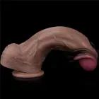 LoveToy – dual-layer silicone cock XXL – realistic extra-large dildo with suction cup and balls – 33 cm (13'') — Photo 12