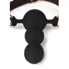 Taboom Cocoaelle – beaded silicone ball gag with woven strap – cocoa — Photo 4