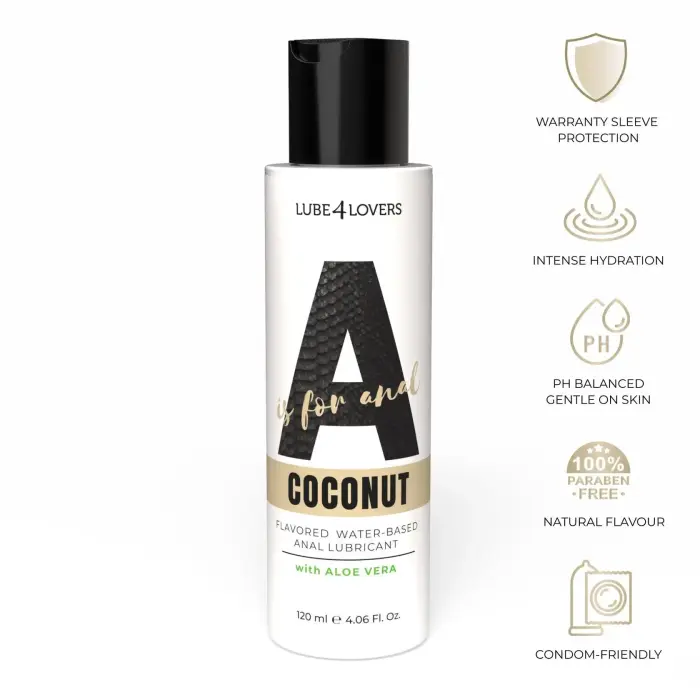 A is for Anal Coconut lubrikants uz ūdens bāzes – 120 ml Foto 2