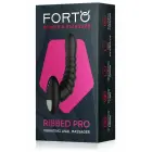 FORTO Ribbed Pro – вибрирующий анальный массажёр – чёрный – 10 режимов – водонепроницаемый – силикон + ABS — Фото 1