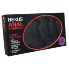 Nexus Anal Kit – 3 silikoonist treeningkorgi komplekt – must — Foto 1