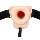 Vibreeriv õõnes strap-on dildo – 17.5 cm (6.9″) – Must — Foto 8