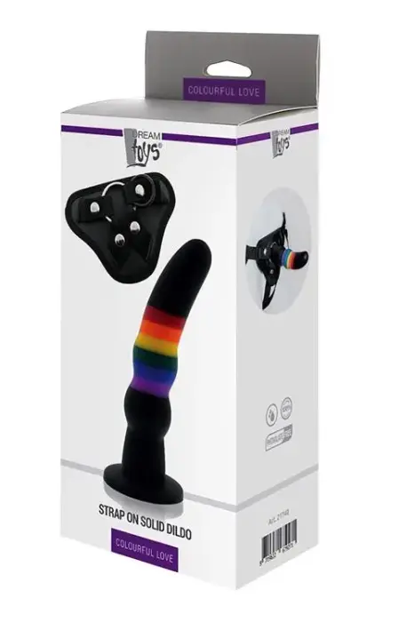 COLOURFUL LOVE страпон дилдо – 17 cm (6.7″) – Разноцветный