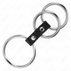 KINK Triple Metal Ring Set with Leather Connector 3.7-5 cm — Photo 4