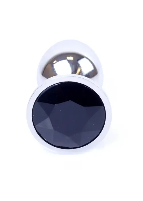 Plug-Jewellery Silver анальная пробка – 7 cm – Черная