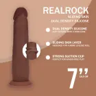 Divslāņu silikona reālistisks sliding skin dildo – 18.5 cm (7″) — Foto 5