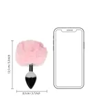 Bunny Tail Metal Butt Plug – Pink — Photo 9