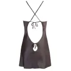 Блестящая атласная сорочка – чёрная – 2XL Фото num