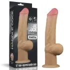 Love Toy divslāņu dildo ar rokturi – 30.5 cm (12″) – miesas krāsa — Foto 1