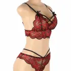 Subblime Two-Piece Lace Lingerie Set – Red & Black – L/XL — Photo 9