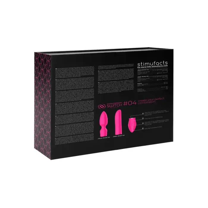 Pleasure Kit #4 - Vibrator with Different Attachments - Pink
