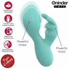 ONINDER Cute Love Bunny Dual Stimulator – 12.5 cm – Turquoise — Photo 4