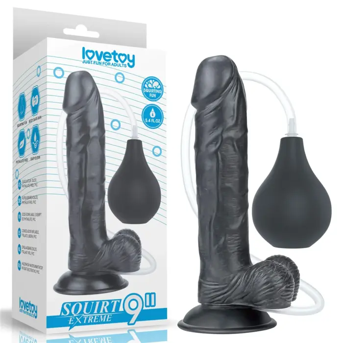 9'' Squirt Extreme дилдо – черный