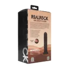 Dual-density silicone curved realistic dildo with suction cup – black – 20.5 cm (8") — Photo 2