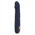 GODDESS AFRODITE vibratorius su judėjimu aukštyn ir žemyn ir besisukančiais karoliukais – 22.3 cm (8.78″) – tamsiai mėlynas — Nuotrauka 3