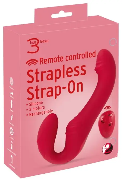 You2Toys RC Strapless Vibrating Double System двойной вибратор – 19.1 см (7.5″) – фиолетовый