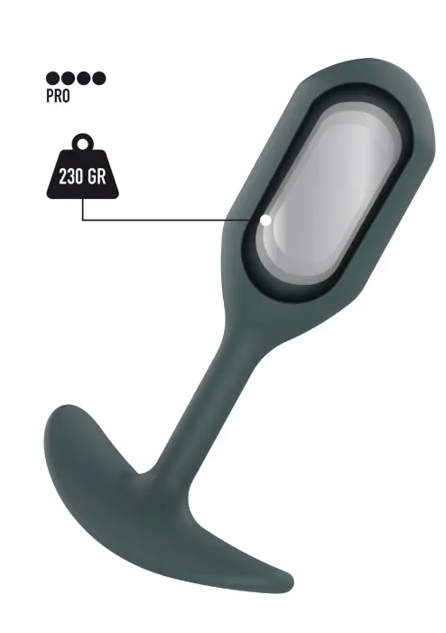 The Champ Weighted Anal Plug – 13 cm – Grey